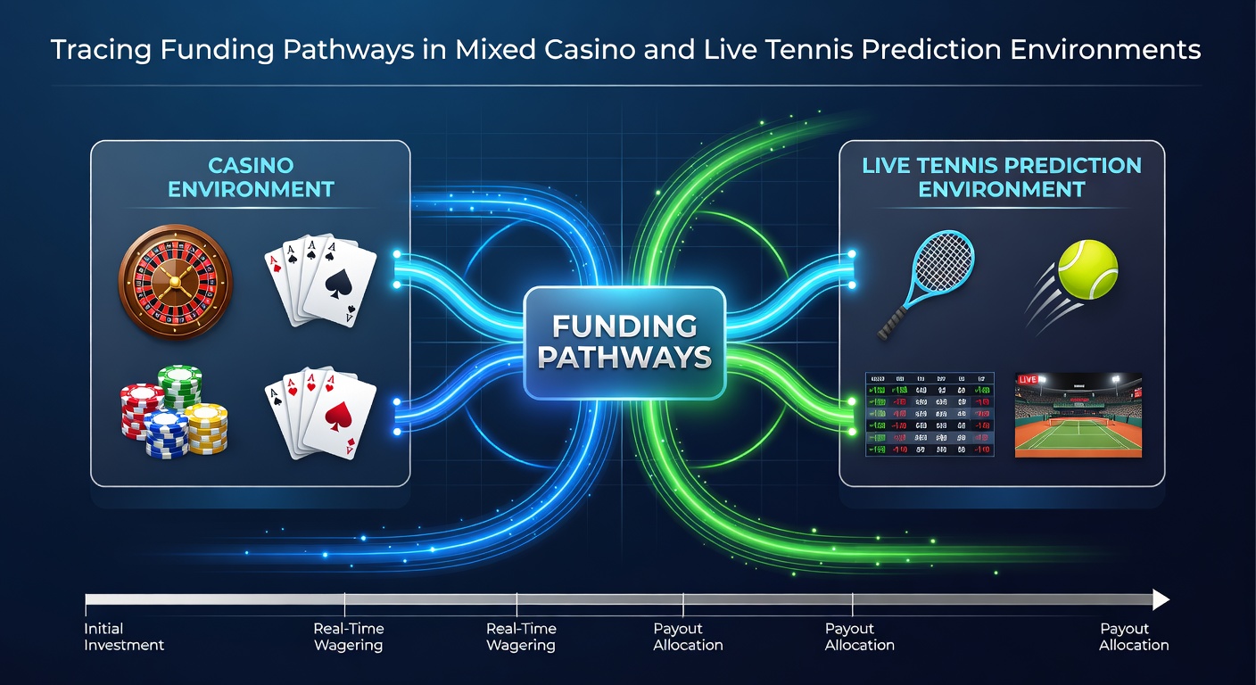 Diagramm zeigt Finanzierungsflüsse zwischen Casino-Spielen und Live-Tennis-Wetten auf mobilen Plattformen